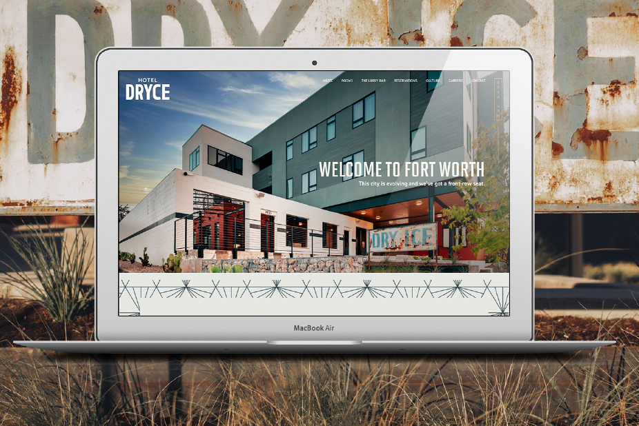 Website Branding for Hotel Dryce Fort Worth Texas