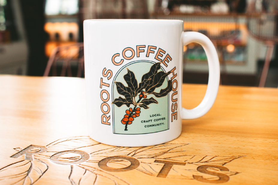 general public branding company roots coffee house fort worth texas mug